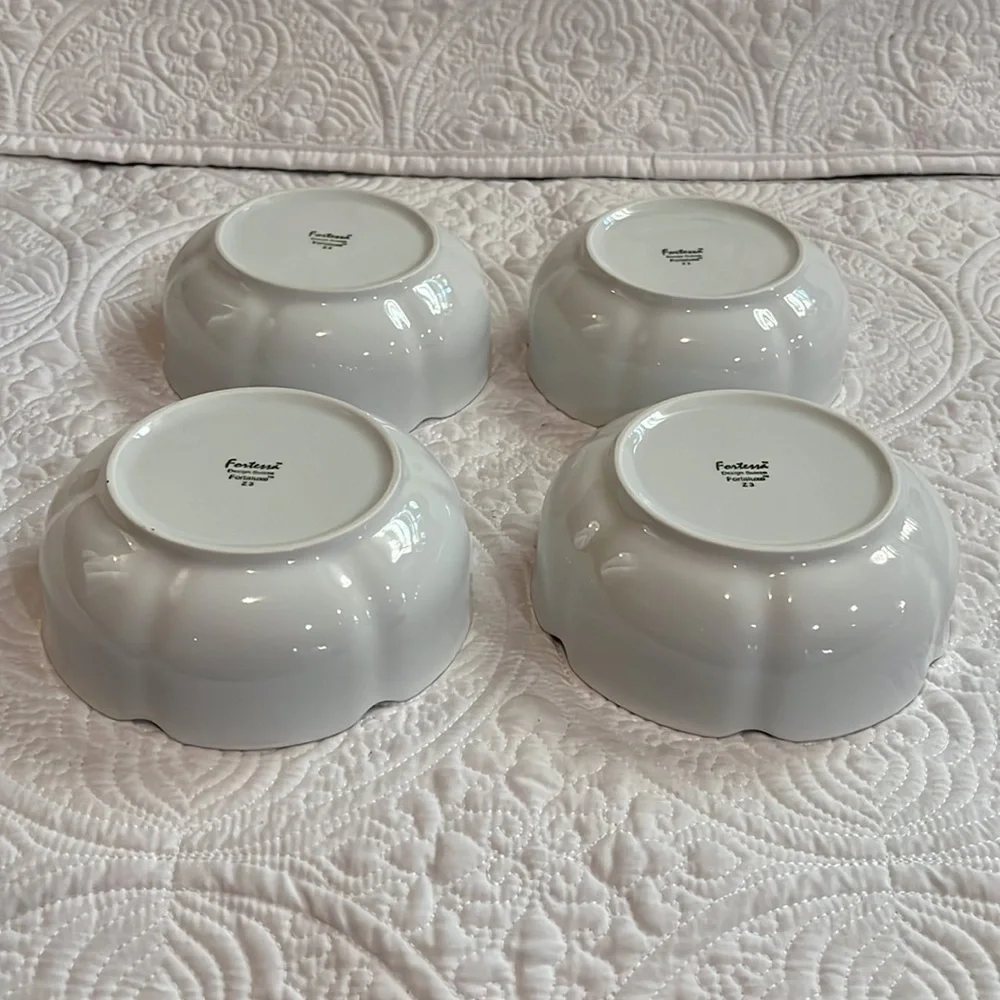 Fortessa Fortaluxe scalloped‎ bowls, set of 4